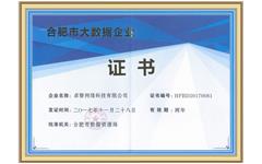 喜讯 乐鱼手机在线登录入口官网获得“合肥市大数据企业”资质